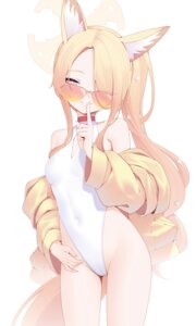 Rating: Questionable Score: 48 Tags: animal_ears blue_archive cameltoe halo kitsune loli megane swimsuits tail yurizono_seia z.taiga User: KenB