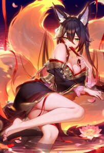 Rating: Questionable Score: 41 Tags: animal_ears honkai:_star_rail japanese_clothes kitsune lightria no_bra open_shirt tail tingyun wet User: VigorousMMM