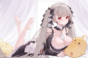 Rating: Questionable Score: 36 Tags: azur_lane dress feet formidable_(azur_lane) gothic_lolita lolita_fashion manjuu_(azur_lane) negi_kome no_bra User: BattlequeenYume