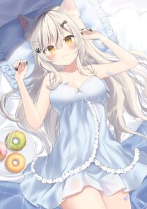 Rating: Questionable Score: 20 Tags: animal_ears bandaid nekomimi pajama see_through shiino_sera User: Anonymous