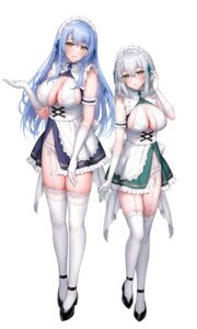 Rating: Questionable Score: 32 Tags: garter_belt maid no_bra oyuwari pantsu skirt_lift stockings thighhighs User: kazayomi