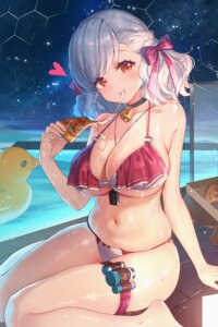 bikini bison_cangshu garter girls_frontline spas-12_(girls_frontline) swimsuits wet