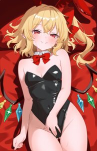 animal_ears bunny_ears bunny_girl flandre_scarlet loli no_bra pointy_ears tillots touhou wings