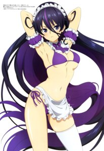 aquastar_inc. bikini lucia_rogier maid nageki_no_bourei_wa_intai_shitai skirt_lift swimsuits thighhighs