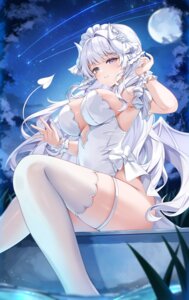 Rating: Questionable Score: 31 Tags: aida_noa garter heterochromia horns no_bra tail thighhighs wings User: BattlequeenYume