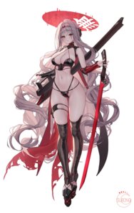 bikini garter goddess_of_victory:_nikke rose_(nikke) subong swimsuits sword thighhighs