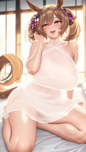 Rating: Questionable Score: 15 Tags: animal_ears asdkd123 dress see_through smart_falcon_(umamusume) tail uma_musume_pretty_derby wet User: charunetra