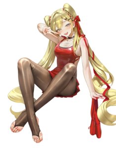 bangsom dress no_bra nora_(bangsom) pantyhose skirt_lift wet