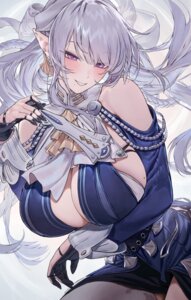 Rating: Questionable Score: 6 Tags: marse_(rokudaime) no_bra pointy_ears skirt_lift thighhighs velina_airgid zenless_zone_zero User: VigorousMMM