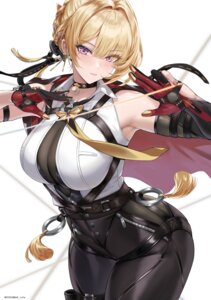 bodysuit evelyn_chevalier garter_belt no_bra see_through toyoman zenless_zone_zero