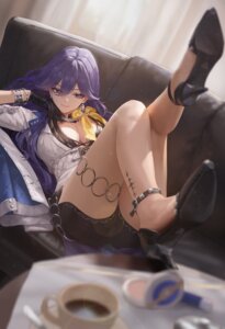 Rating: Questionable Score: 15 Tags: ddcc0123 garter heels lucilla no_bra open_shirt tattoo wuthering_waves User: Arsy