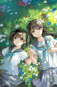 Rating: Safe Score: 11 Tags: naruse_chisato seifuku skirt_lift yuri User: saemonnokami