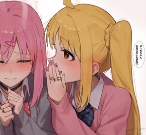 bocchi_the_rock! gotou_hitori ijichi_nijika seifuku seisyuntarotto sweater