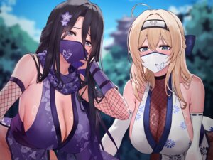 Rating: Questionable Score: 28 Tags: ayul fishnets japanese_clothes ninja no_bra nopan pantyhose see_through User: Arsy