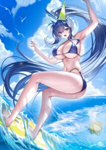 azur_lane bikini new_jersey_(azur_lane) swimsuits tansuan_(ensj3875) thong wet