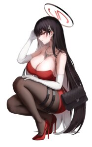 Rating: Questionable Score: 42 Tags: blue_archive dress garter halo heels jinone no_bra pantyhose skirt_lift tsukatsuki_rio User: VigorousMMM