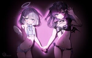 angel bra devil horns loli pantsu wings yunmi