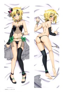 akatsuki_kirika ass bikini dakimakura fujikawa_daichi garter_belt heels no_bra see_through senki_zesshou_symphogear stockings swimsuits thighhighs thong topless