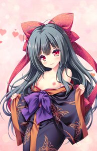 Rating: Questionable Score: 19 Tags: breasts kimono loli lump_of_sugar moekibara_fumitake nipples no_bra nue open_shirt tayutama tayutama_2 User: k25c2yf