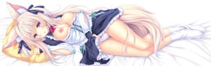 Rating: Questionable Score: 33 Tags: animal_ears arcana_alchemia breasts dakimakura fine_(arcana_alchemia) kitsune lump_of_sugar maid moekibara_fumitake nipples no_bra pantsu skirt_lift tail User: k25c2yf