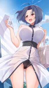 cameltoe dress lingerie miura_azusa mk pantsu see_through skirt_lift the_idolm@ster