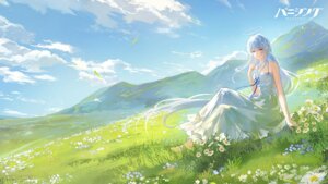 dress halo landscape punishing:_gray_raven summer_dress tagme wallpaper