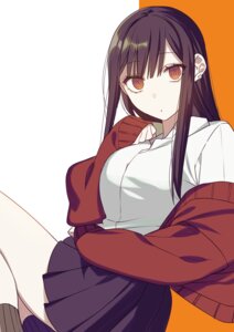 Rating: Safe Score: 10 Tags: chihara_mai jirai_nan_desu_ka?_chihara-san ryon_(ryonhei) seifuku skirt_lift sweater User: VigorousMMM