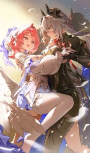 Rating: Questionable Score: 8 Tags: datsha eldreda_sunbringer heels horns no_bra pointy_ears remielle_dan thighhighs wings yuri zenless_zone_zero User: VigorousMMM