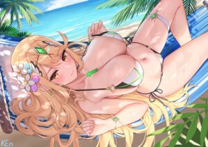 bikini cameltoe garter hikari_(xenoblade_2) ken-san swimsuits undressing wet xenoblade_(series) xenoblade_2