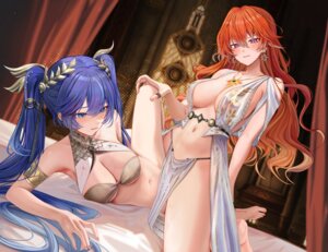 augusta bottomless bra iuno no_bra nopan ru_zhai see_through tribadism wet wuthering_waves yuri