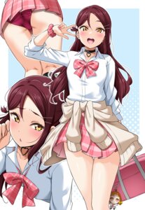 Rating: Questionable Score: 31 Tags: ass chibi love_live!_(series) love_live!_sunshine!! pantsu sakurauchi_riko seifuku skirt_lift sweater takami_chika yopparai_oni User: Spidey