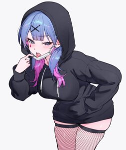 Rating: Safe Score: 39 Tags: fishnets hatsune_miku qiandaiyiyu rabbit_hole_(vocaloid) tattoo thighhighs vocaloid User: lacepanties