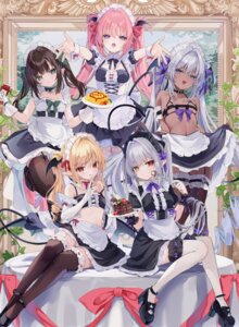 Rating: Questionable Score: 51 Tags: bra chloe_lilithtera garter heels heterochromia hippeastrum_hybridum jpeg_artifacts lingerie loli maid pointy_ears skirt_lift stockings tail tamano_kedama thighhighs tiffany_lilithtera waitress wings User: hrbzz