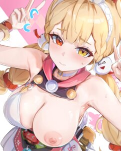 Rating: Questionable Score: 11 Tags: alice_thymefield breasts heterochromia nipples no_bra tail tomas_(kaosu22) zenless_zone_zero User: BattlequeenYume