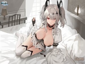 atelier-mer azur_lane hidulume horns joffre_(azur_lane) no_bra thighhighs