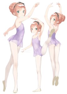 artist_revision dress kani_biimu leotard loli minazuki_sarami no_bra pantyhose see_through