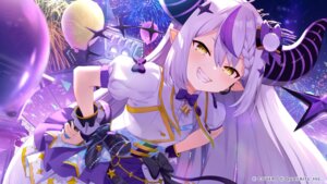 Rating: Safe Score: 24 Tags: hololive horns la+_darknesss pointy_ears tagme tail uniform wallpaper User: fairyren