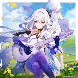 genshin_impact guitar no_bra skirk tagme tattoo thighhighs