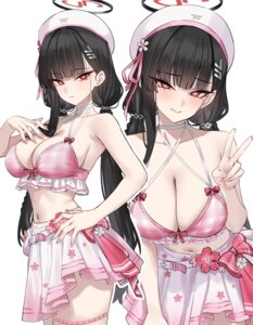 Rating: Questionable Score: 45 Tags: bikini_top blue_archive chisa cosplay garter halo shigure skirt_lift swimsuits tsukatsuki_rio wuthering_waves User: VigorousMMM