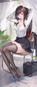 Rating: Questionable Score: 48 Tags: honkai:_star_rail megane melailai see_through seifuku skirt_lift sparkle thighhighs User: Arsy