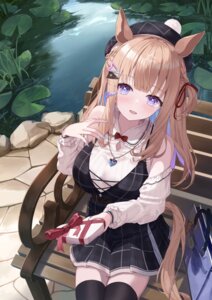 Rating: Safe Score: 22 Tags: almond_eye_(umamusume) animal_ears detexted taikoi7 tail thighhighs uma_musume_pretty_derby valentine User: Anonymous