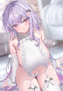 no_bra pantsu pon stockings sweater thighhighs