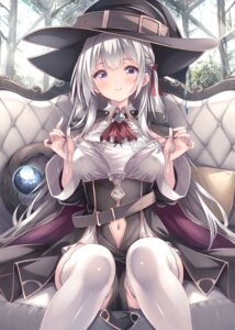 dress pantsu ryo_(botsugo) string_panties thighhighs witch