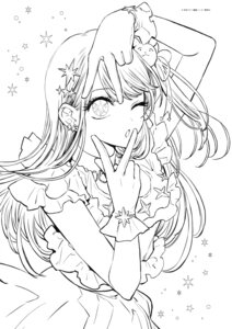 Rating: Safe Score: 2 Tags: [oshi_no_ko] hoshino_ai line_art monochrome uniform yokoyari_mengo User: Reverseshin