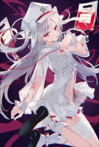 Rating: Questionable Score: 34 Tags: bandages blood hamonika_monika nopan see_through User: Anonymous