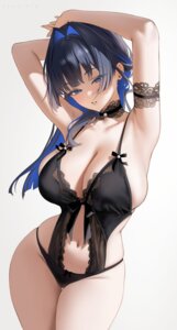 Rating: Questionable Score: 56 Tags: hololive hololive_english lingerie lyusiola ouro_kronii pantsu see_through User: whitespace1