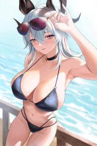 bikini higashiwun_izumi horns megane swimsuits wet wuthering_waves zani
