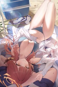 Rating: Questionable Score: 52 Tags: bikini blue_archive halo horns okkimon open_shirt rikuhachima_aru see_through swimsuits User: Anonymous