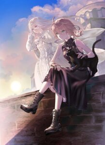 Rating: Safe Score: 5 Tags: alia_(otosaba) dress heels hitaki_yuu neko otome_game_no_heroine_de_saikyou_survival skirt_lift User: himeno_nanako