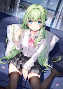 Rating: Safe Score: 68 Tags: kochiya_sanae miyase_mahiro seifuku thighhighs touhou User: Anonymous